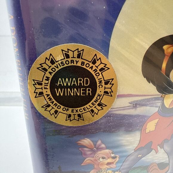 All Dogs Go to Heaven vintage 1989 Clamshell VHS Don Bluth SEALED Hype Sticker - Picture 3 of 11